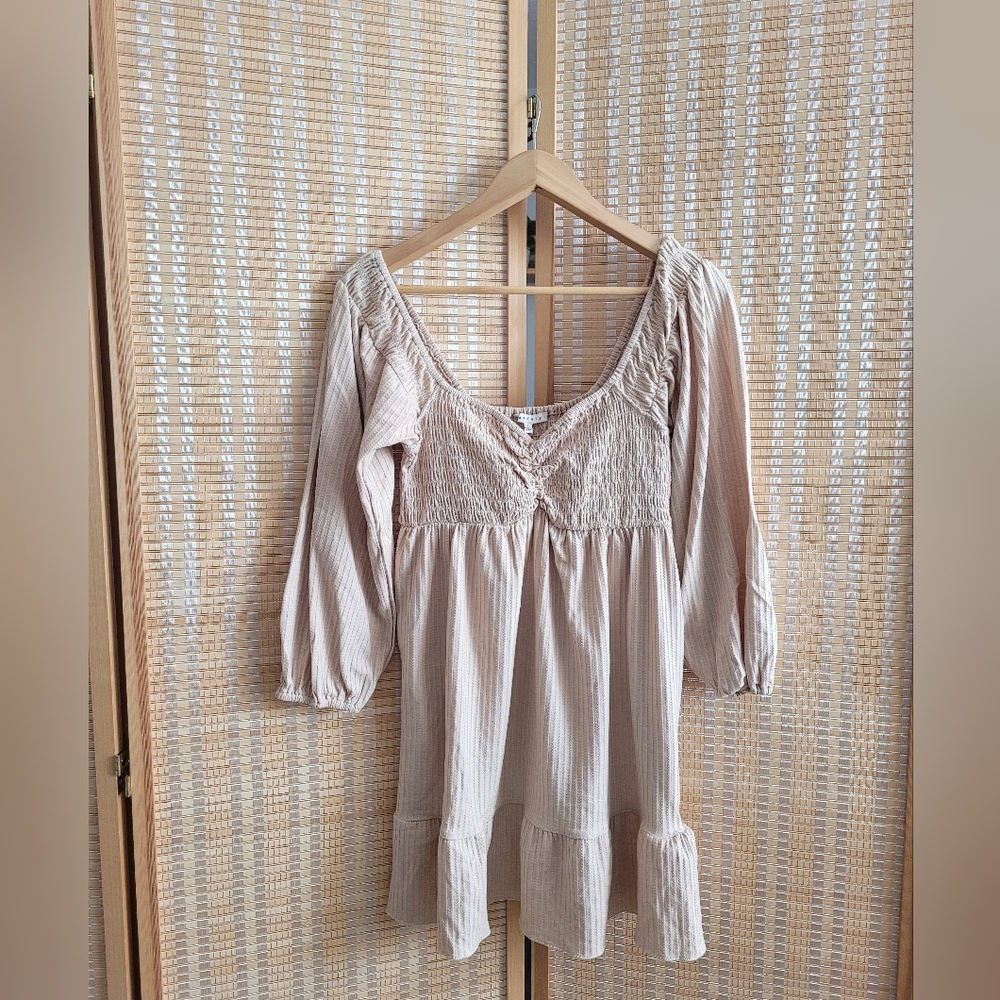Everly Cream Smocked Dress